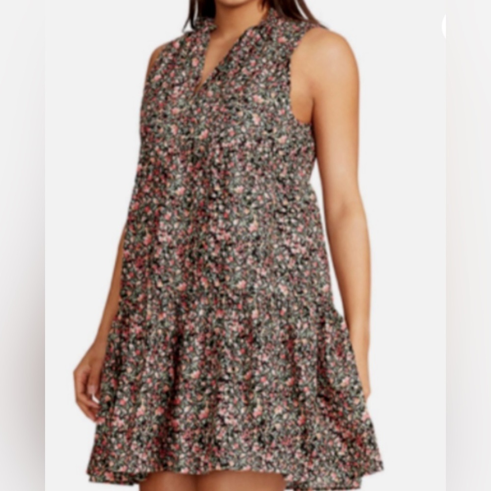 BB Dakota Black Floral Mini Dress Size M